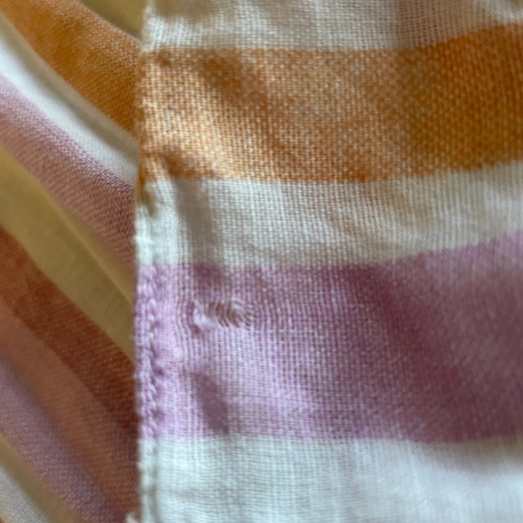 Vero Moda pullover cotton linen blend cap sleeve tiered ruffle dress size large - Picture 16 of 16